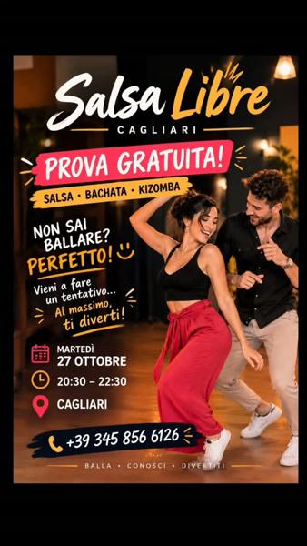 Prova Gratuita Salsa, Bachata, Kizomba