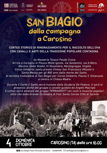 San Biagio dalla campagna a Carosino