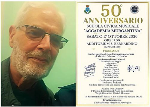 Cittadinanza Onoraria a Salvatore Orlando - 50° Anniversario Accademia Murgantina