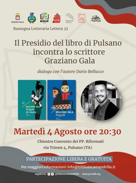 Il Presidio del Libro di Pulsano incontra Graziano Gala