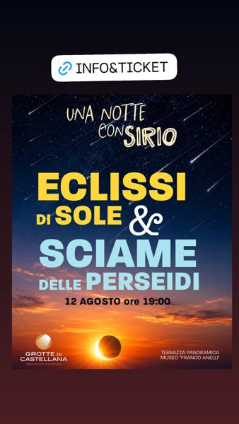 Una notte con Sirio: Eclissi di Sole & Sciame delle Perseidi