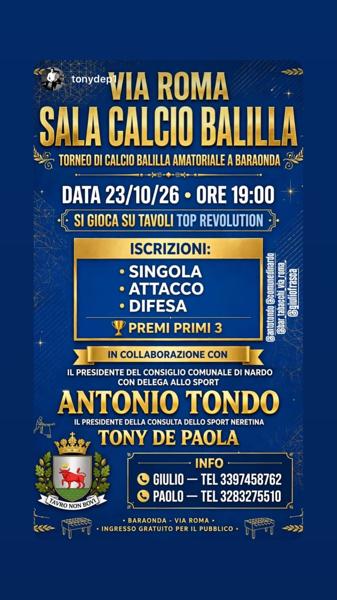 Torneo di Calcio Balilla Amatoriale a Baraonda