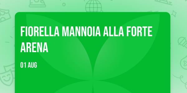 Fiorella Mannoia alla Forte Arena