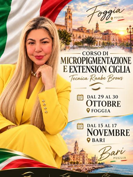 Corso di Micropigmentazione e Extension Ciglia - Tecnica Raabe Brows