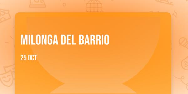 Milonga del Barrio