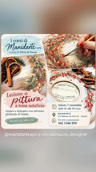 Lezione di pittura a tema natalizio