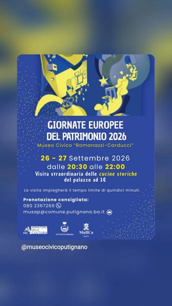 Giornate Europee del Patrimonio 2026: Visita straordinaria delle cucine storiche