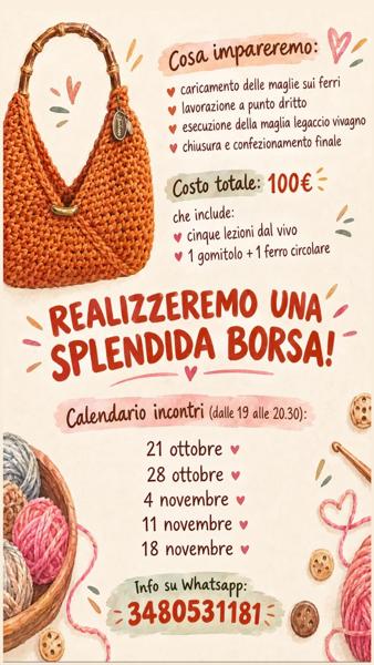 Realizzeremo una splendida borsa