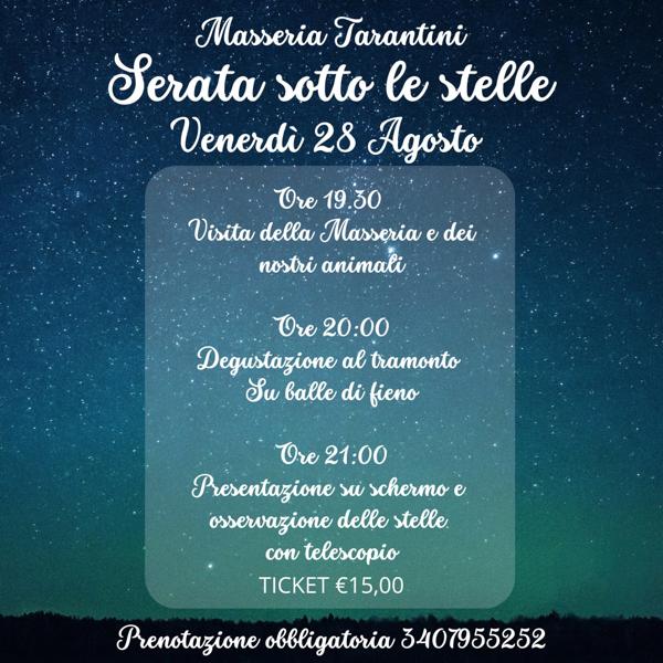 Serata sotto le stelle