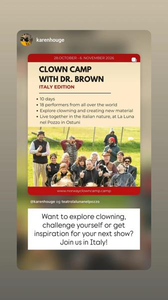 Clown Camp 2026 with Dr. Brown