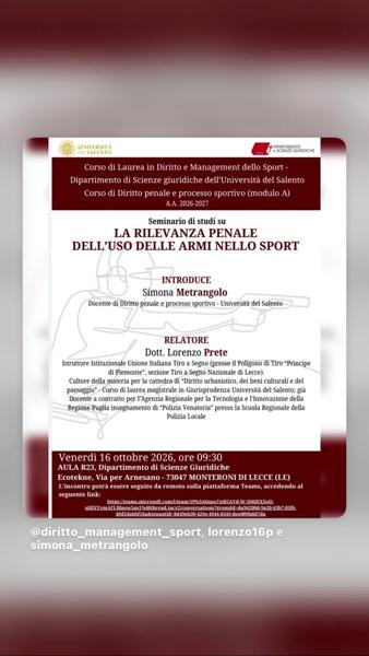 La rilevanza penale dell'uso delle armi nello sport