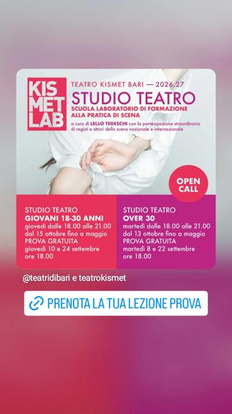 Studio Teatro Giovani 18-30 Anni