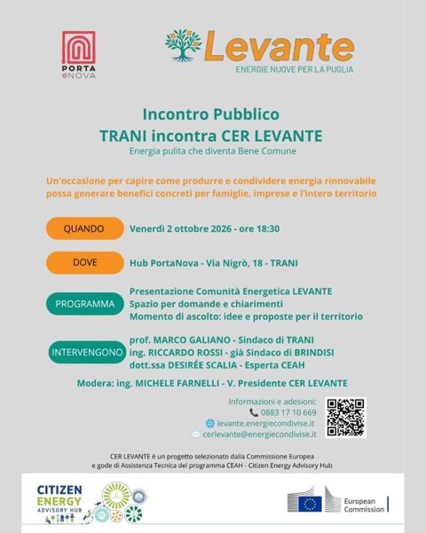 Trani incontra CER Levante