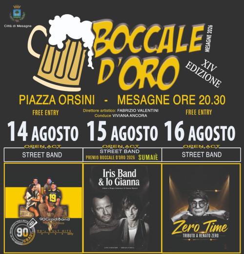 Boccale d'Oro XIV edizione - Venerdì 14 Agosto