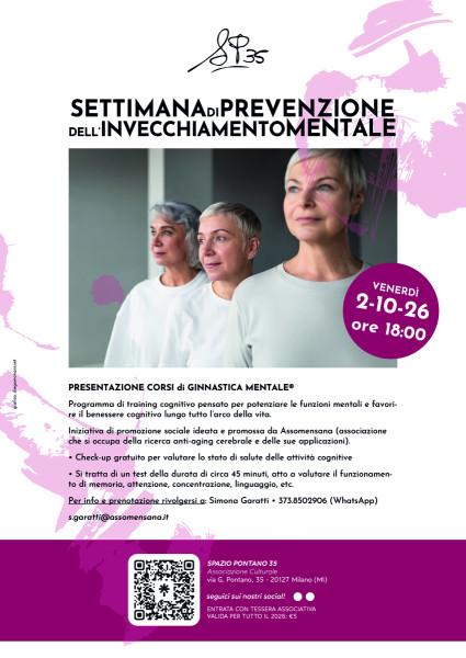 Settimana della Prevenzione Dell'invecchiamento Mentale