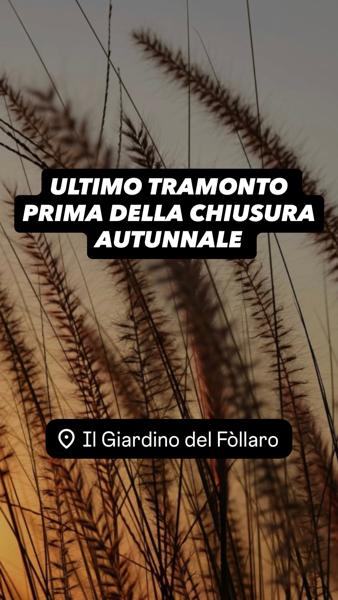 Ultimo tramonto prima della chiusura autunnale
