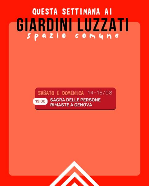 Sagra delle persone rimaste a Genova
