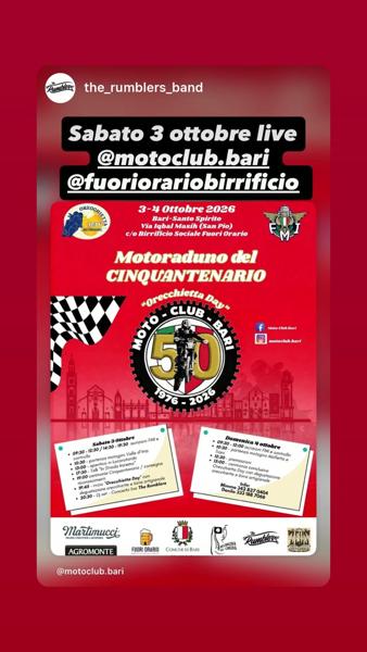 Motoraduno del Cinquantenario - Orecchietta Day