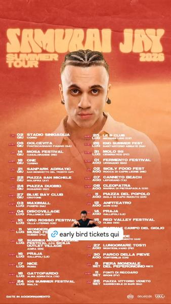 Samurai Jay Summer Tour 2026 - Rocca di Capri Leone