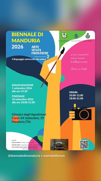 Biennale di Manduria 2026 - Arte senza frontiere 2