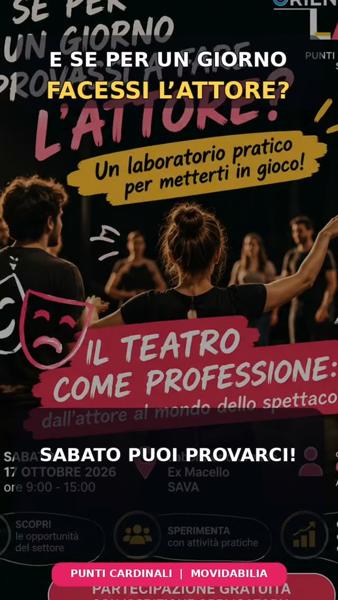 E se per un giorno facessi l'attore?