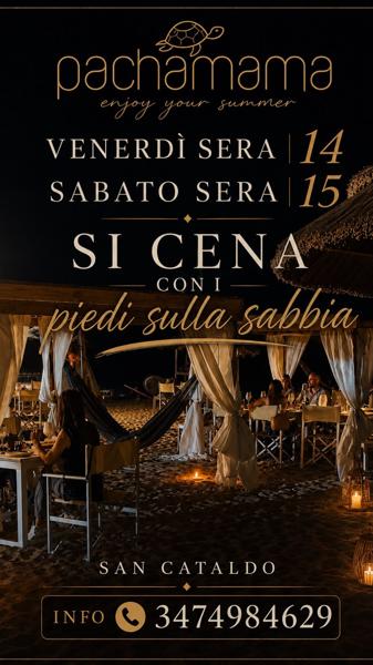 Si cena con i piedi sulla sabbia