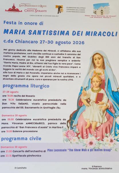 Festa in onore di Maria Santissima dei Miracoli
