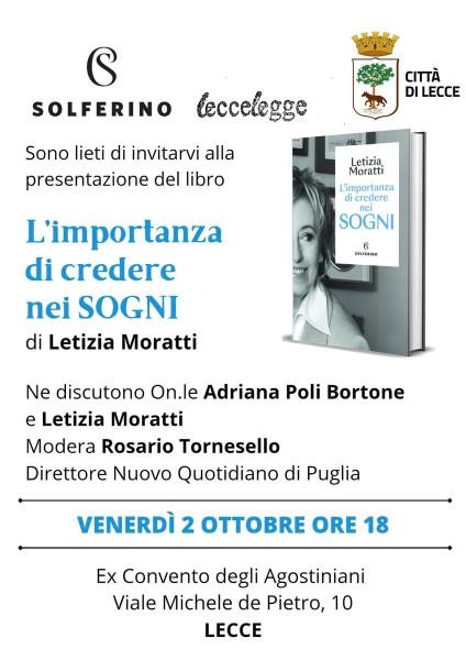 L'importanza di credere nei sogni - Presentazione del libro di Letizia Moratti