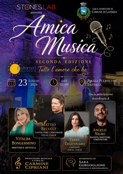 AmicaMusica seconda edizione.. Tutto l’amore che ho