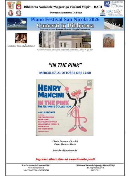 In the Pink - Concerti in Biblioteca