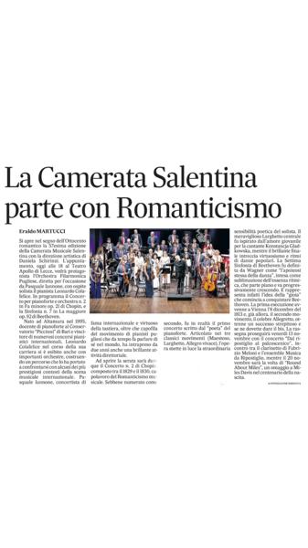 Concerto d'apertura - 57esima Camerata Musicale Salentina