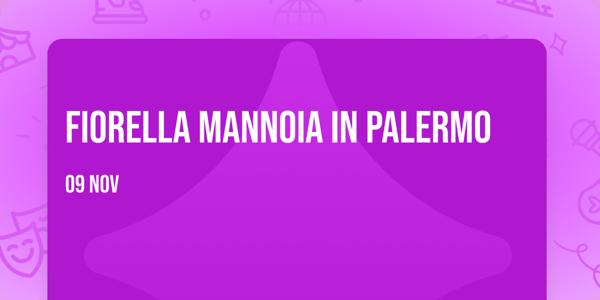 Fiorella Mannoia in Palermo