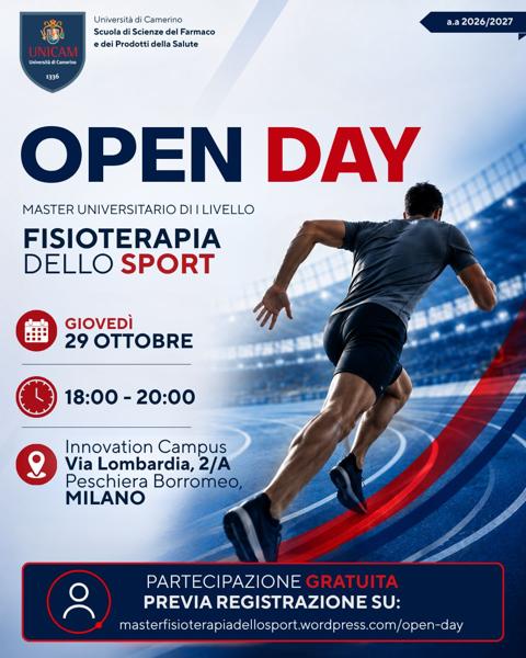 Open Day Master Fisioterapia dello Sport