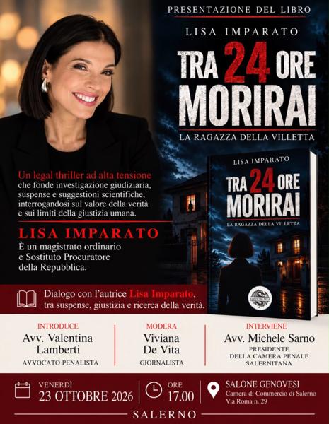 Presentazione del libro "Tra 24 ore morirai" di Lisa Imparato
