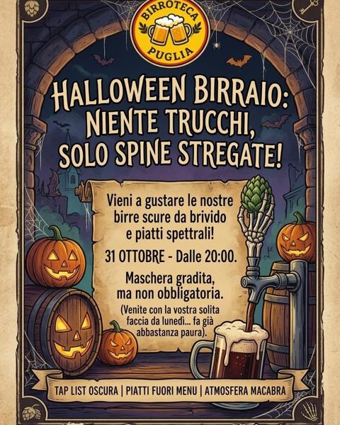 Halloween Birraio: Niente Trucchi, Solo Spine Stregate!