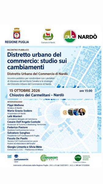 Distretto urbano del commercio: studio sui cambiamenti