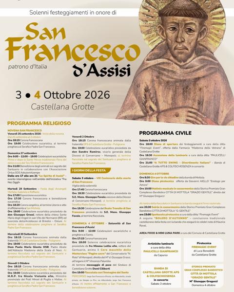 Festa in onore di San Francesco d'Assisi 2026