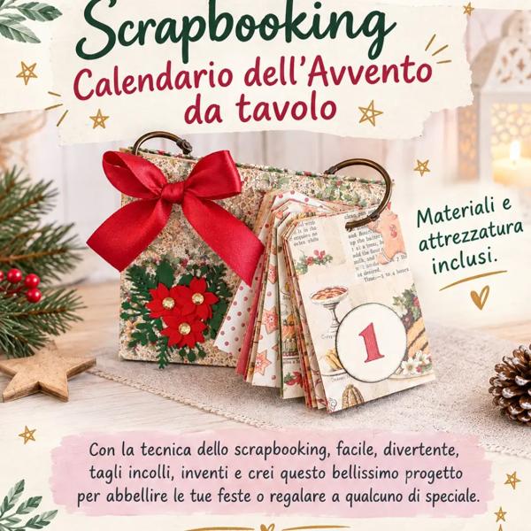 Scrapbooking: Calendario dell'Avvento da tavolo