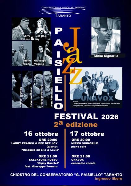 Paisiello Jazz Festival 2026 – 17 ottobre