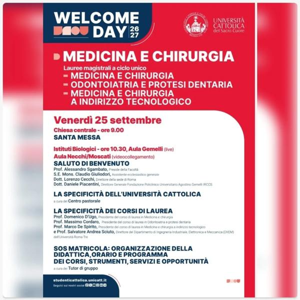 Welcome Day - Medicina e Chirurgia