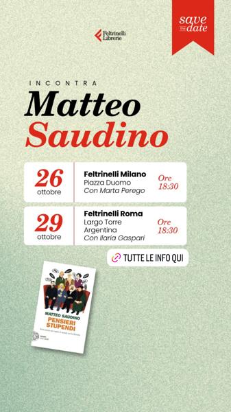 Incontra Matteo Saudino - Feltrinelli Milano