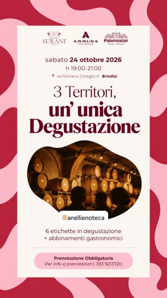 3 Territori, un'unica Degustazione