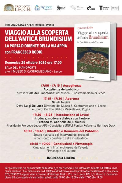 Viaggio alla scoperta dell'antica Brundisium – Francesco Rodio