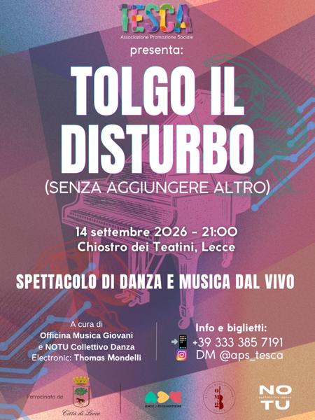 Tolgo il disturbo (senza aggiungere altro)