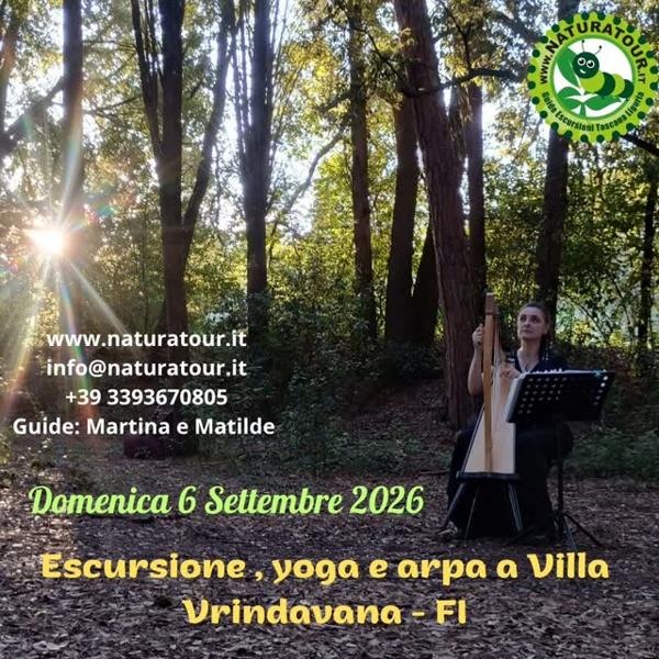 Escursione, yoga e arpa a Villa Vrindavana