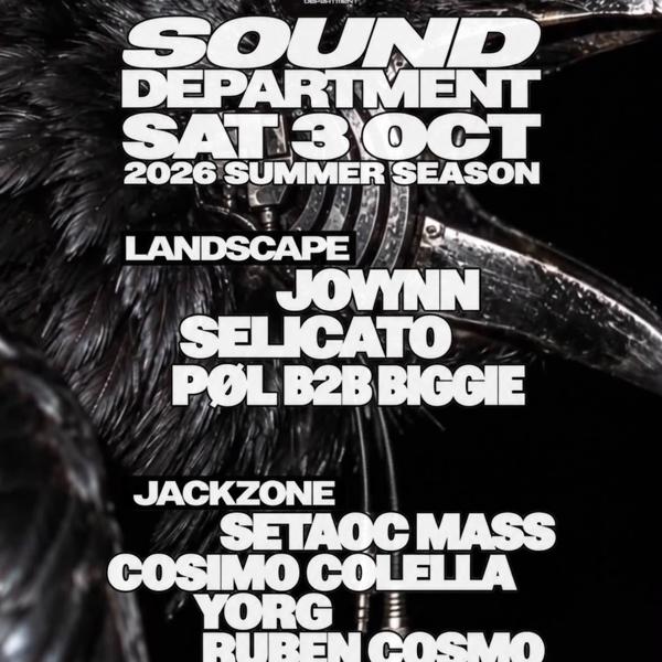 SOUND DEPARTMENT 3RD October w/Jovynn and Setaoc Mass