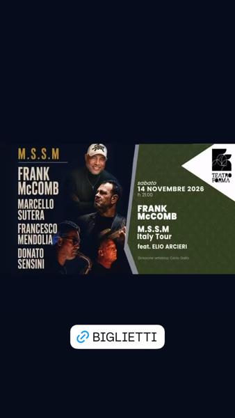Frank McComb – M.S.S.M Italy Tour feat. Elio Arcieri