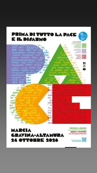 Prima di tutto la pace e il disarmo – Marcia Gravina-Altamura
