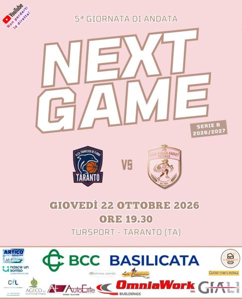 De Florio Nuovi Orizzonti Taranto vs Basilia Basket Potenza
