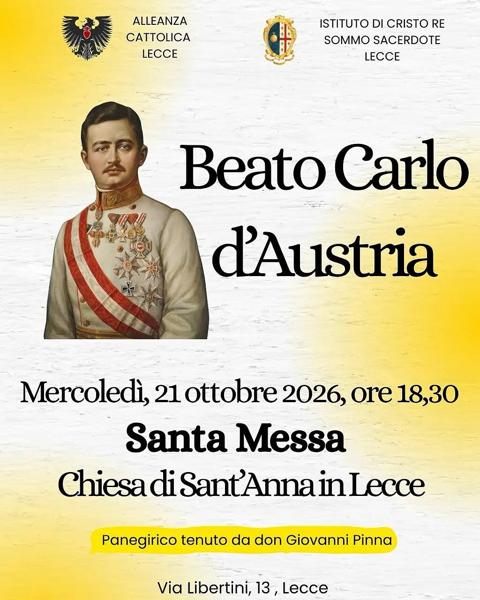 Santa Messa in ricordo del Beato Carlo d'Austria
